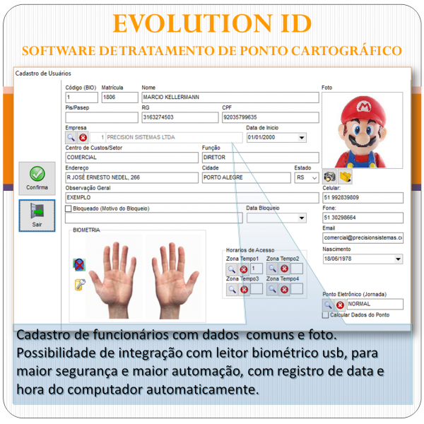 Evolution ID - Software de tratamento de ponto