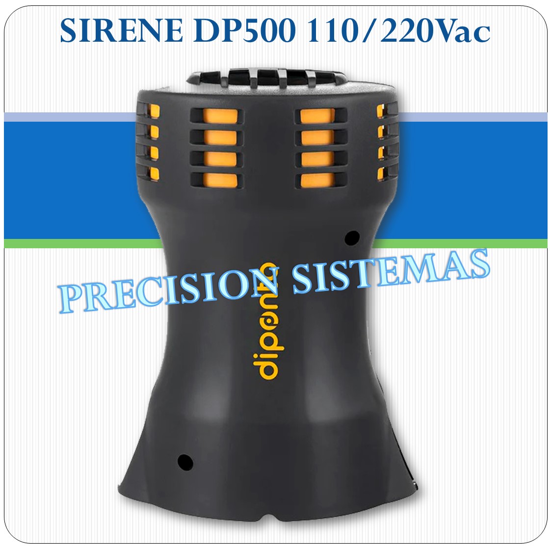 Sirene Eletromecânica DP500 - 500 metros - 110/220Vac