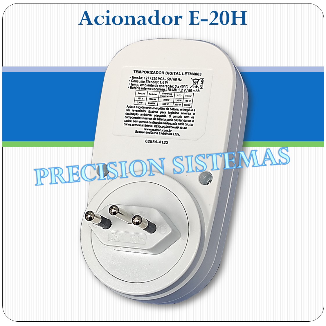 Acionador Controlador de Sirene - E-20H Acionador Controlador de Sirene - E-20H