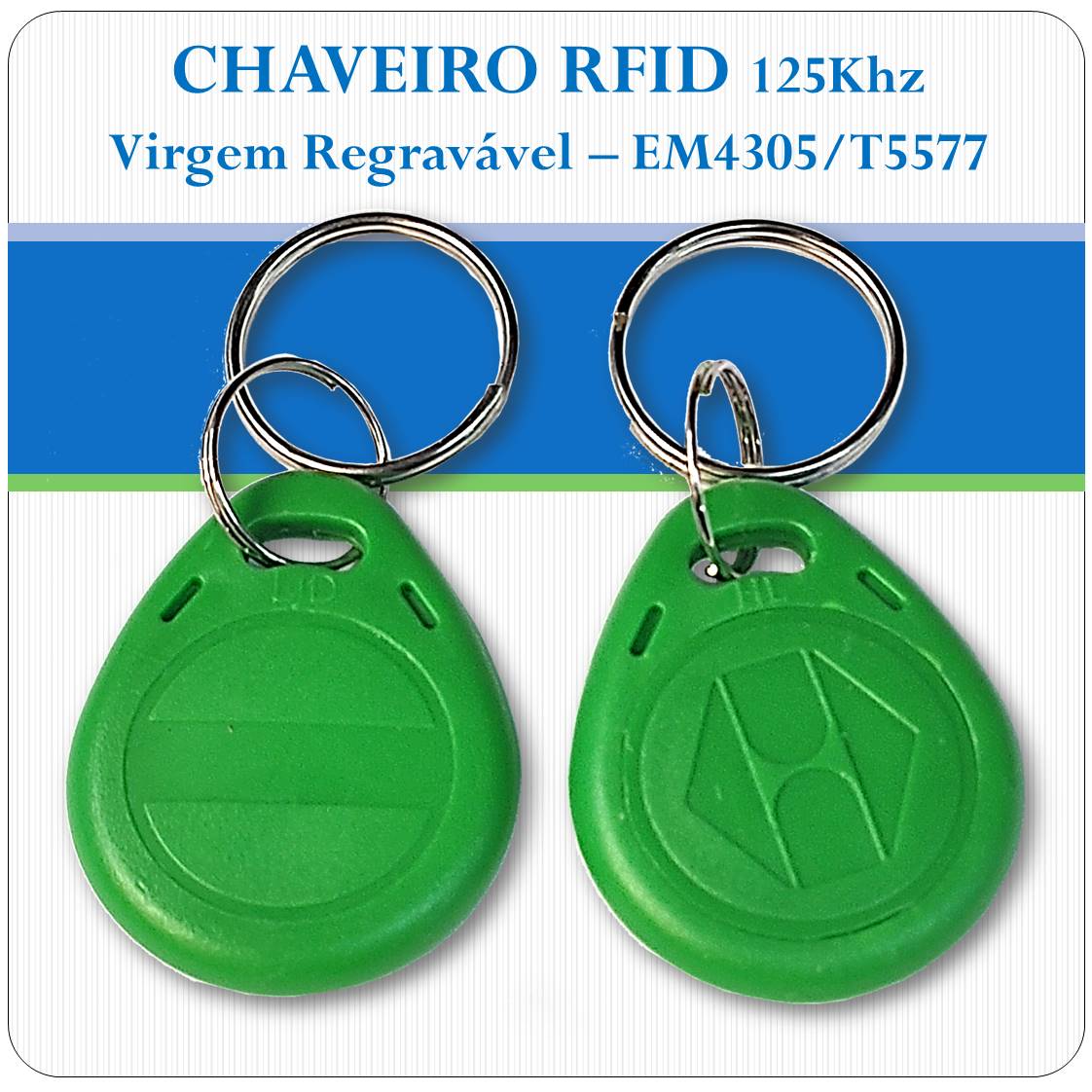 Chaveiro de RFID 125Khz - Gravavel - Regravavel