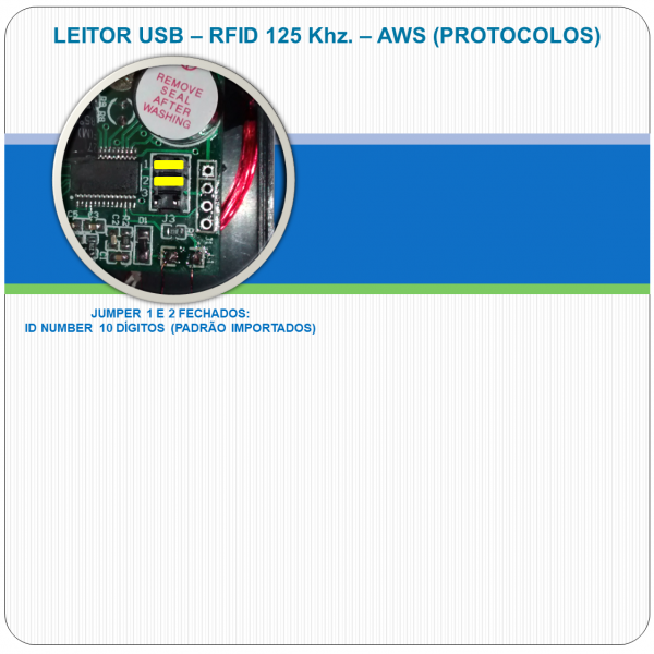 Leitor RFID proximidade USB - U125 - AWS - 125Khz (padrão Acura)