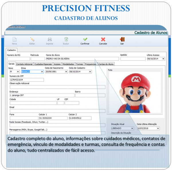 Precision Fitness - Software p/ Academias Precision Fitness - Software p/ Academias