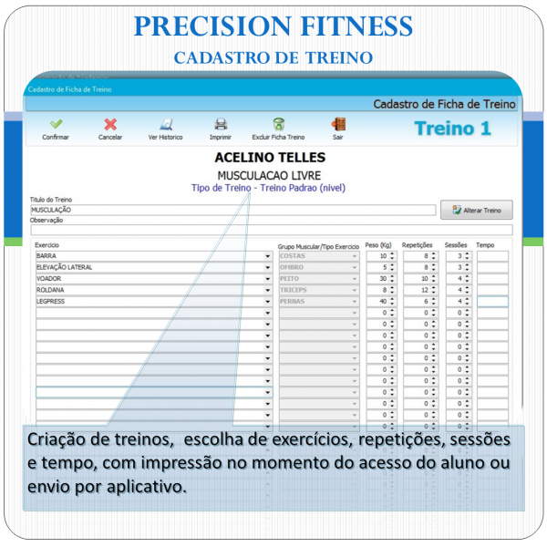 Precision Fitness - Software p/ Academias Precision Fitness - Software p/ Academias