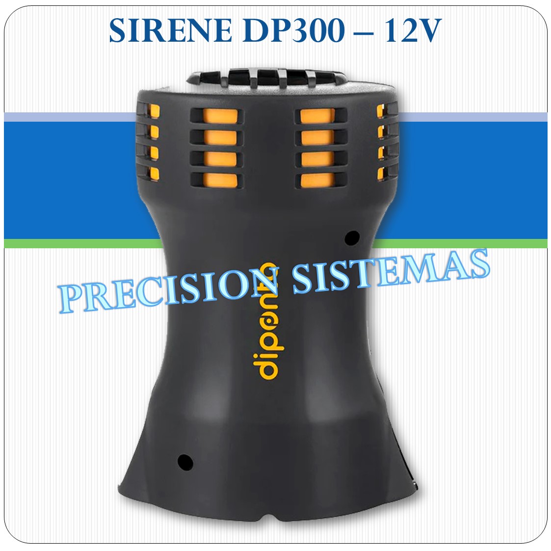 Sirene Eletromecânica DP300 - 300 metros - 12V