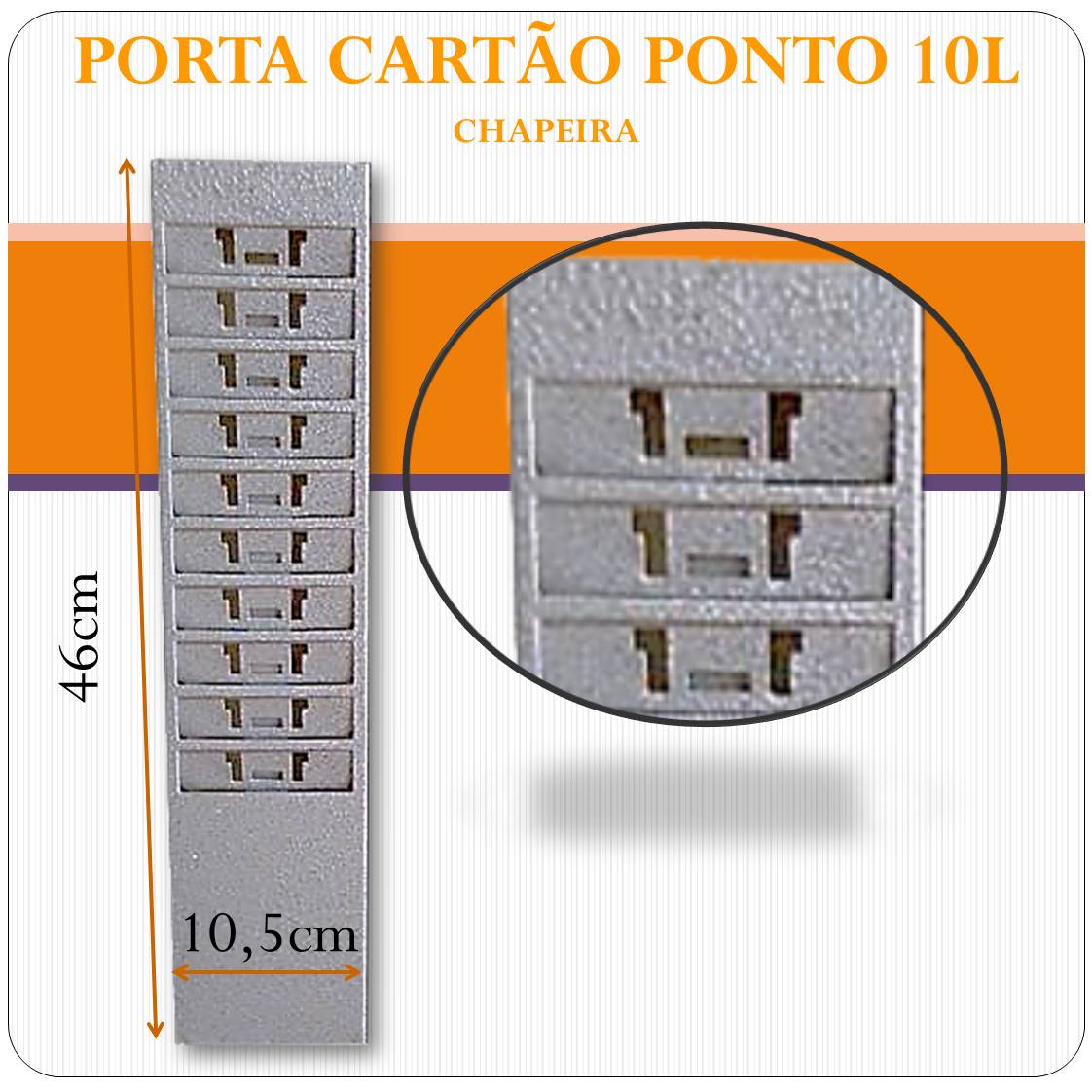 Porta Cartão Ponto 10 lugares - Chapeira