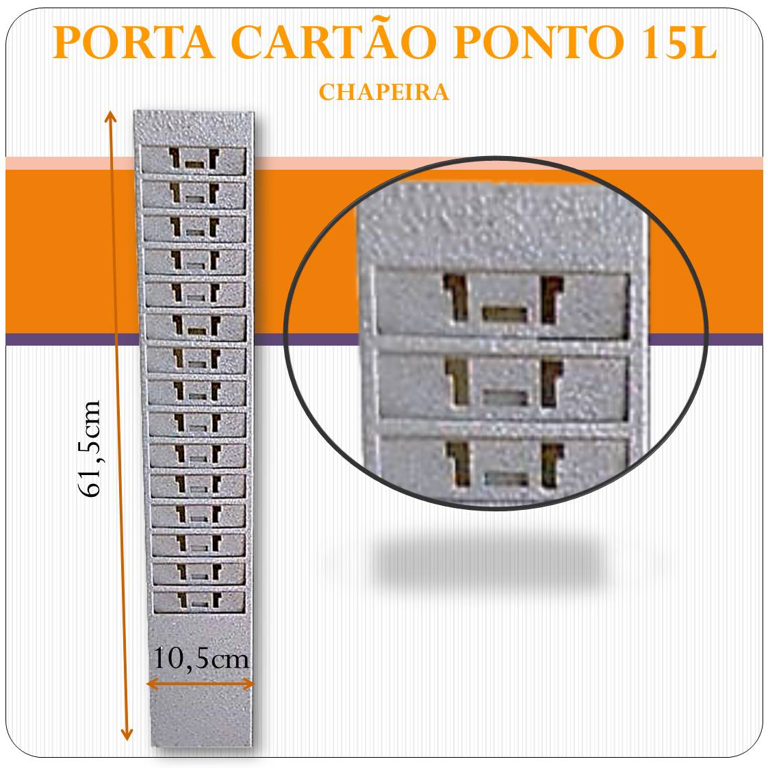 Porta Cartão Ponto 15 lugares - Chapeira 