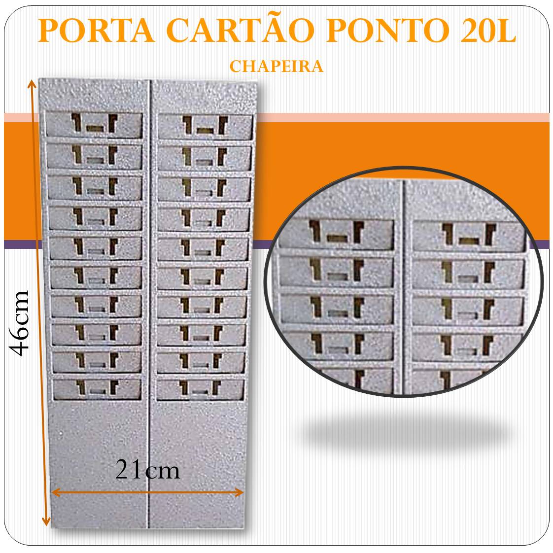 Porta Cartão Ponto 20 lugares - Chapeira