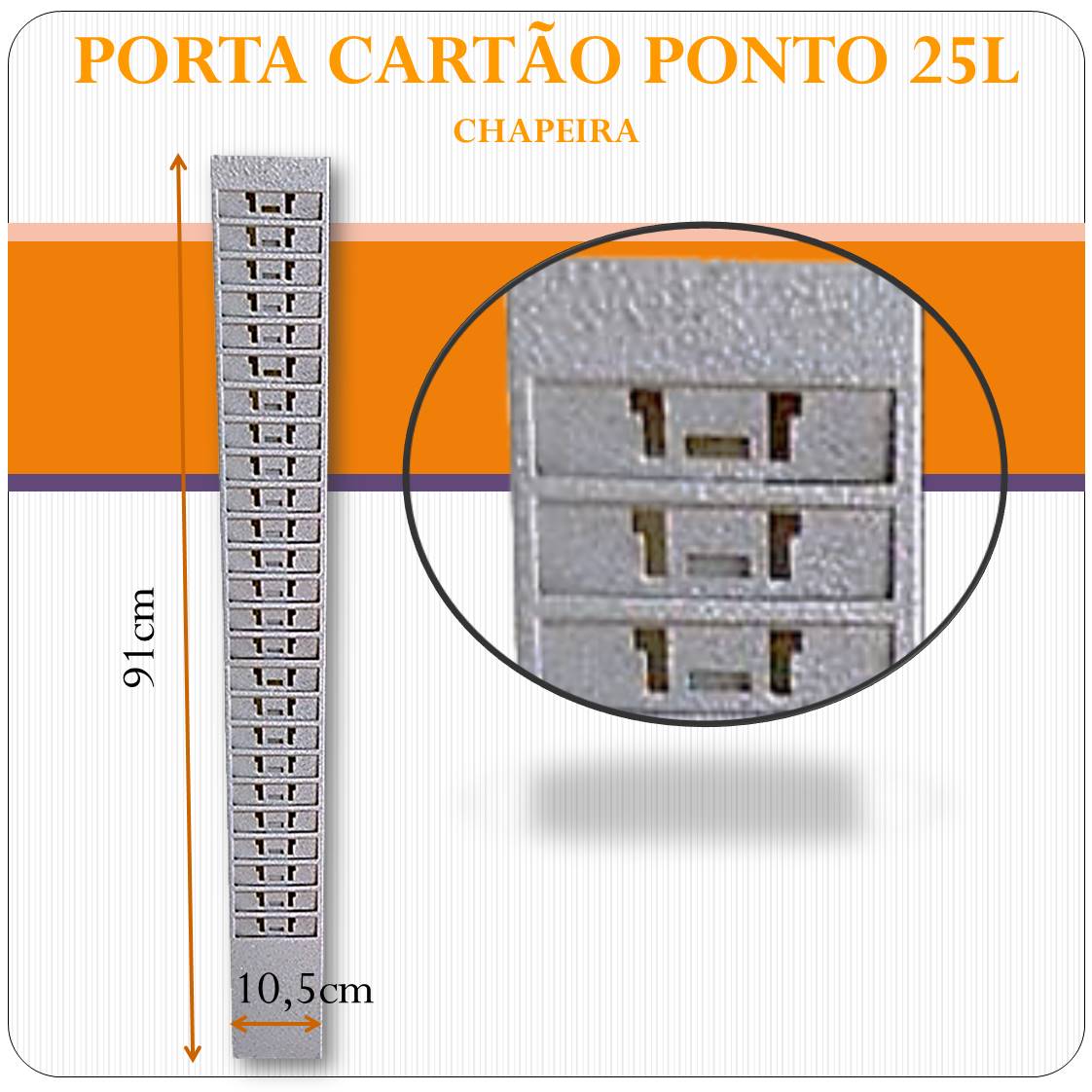 Porta Cartão Ponto 25 lugares - Chapeira