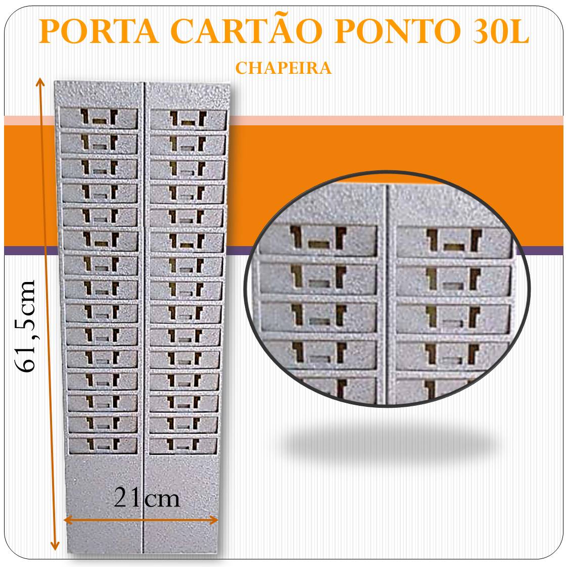 Porta Cartão Ponto 30 lugares - Chapeira