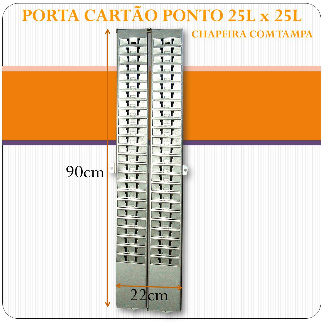 Porta Cartão Ponto 25x25 lug. c/ tampa - Chapeira