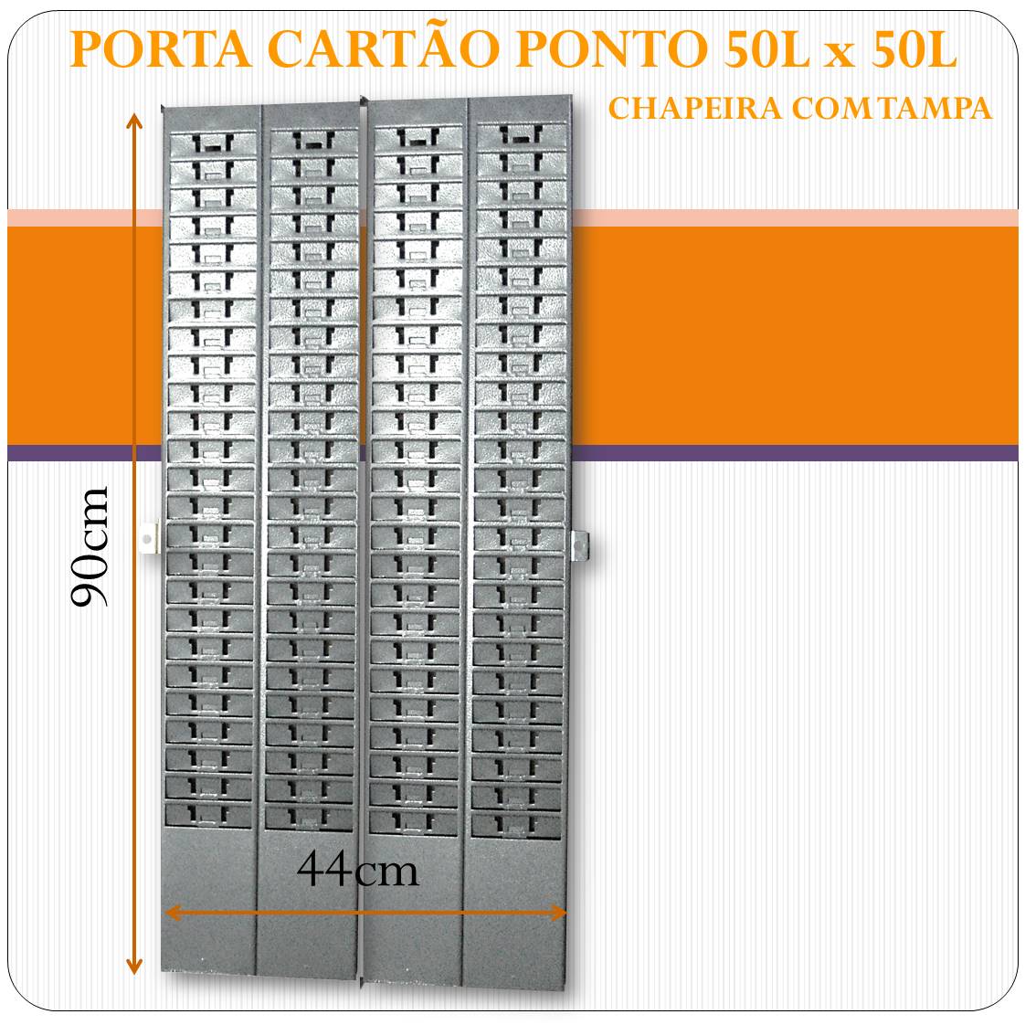 Porta Cartão Ponto 50x50 lug. c/ tampa - Chapeira