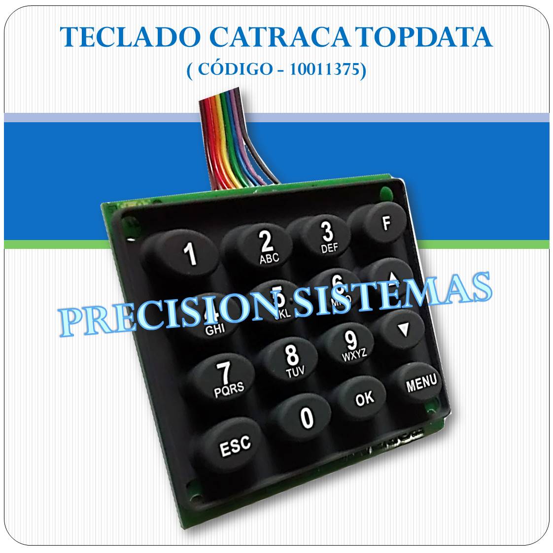 Teclado Borracha Catraca Topdata - Ref 10011375