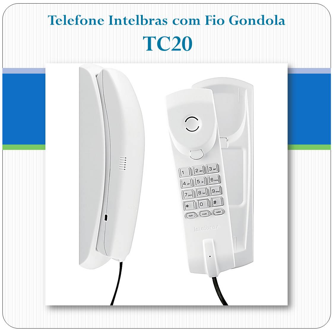 Telefone Intelbras com Fio Gondola TC20