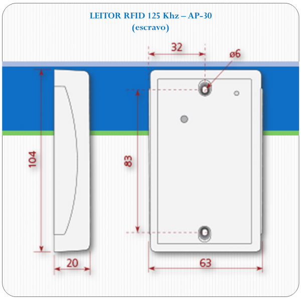 AP-30 - Leitor RFID Proximidade