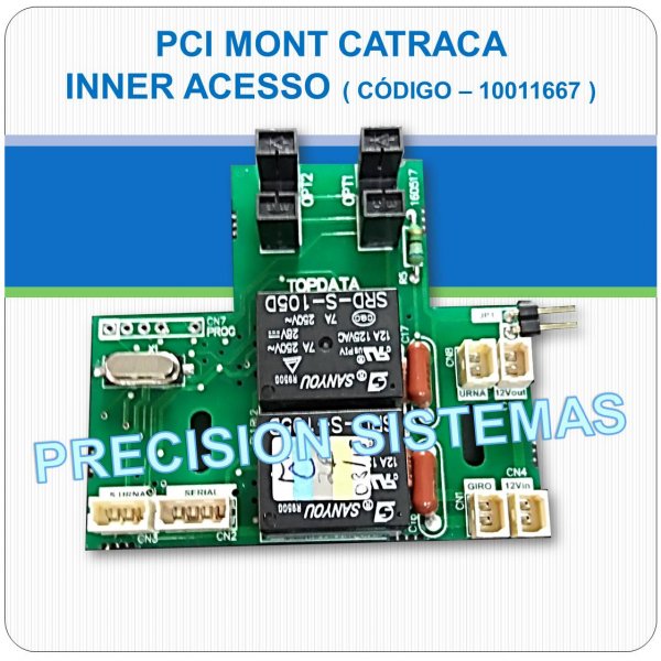 Placa PCI Sensor e Relés de catraca Topdata Placa PCI Sensor e Relés de catraca Topdata