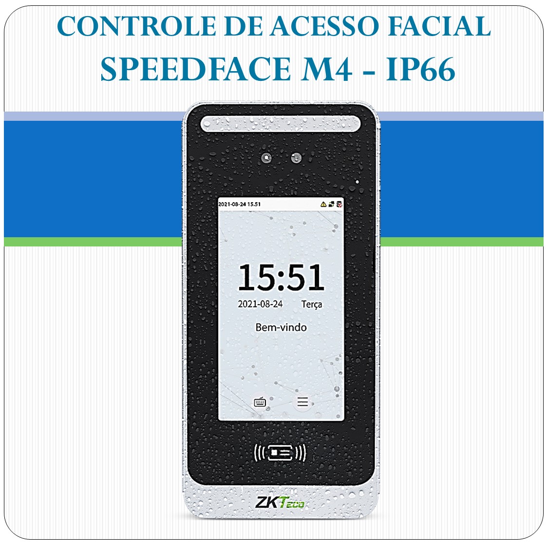 Controle de Acesso Facial SpeedFace M4 - IP66 Controle de Acesso Facial SpeedFace M4 - IP66