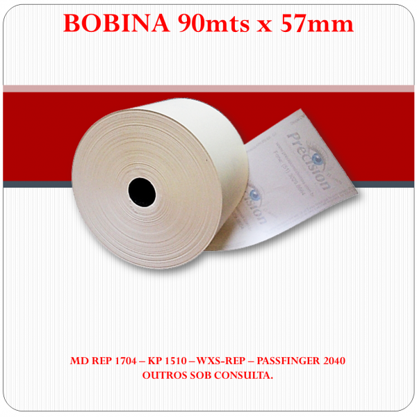 Bobina Térmica 57mm x 90mts