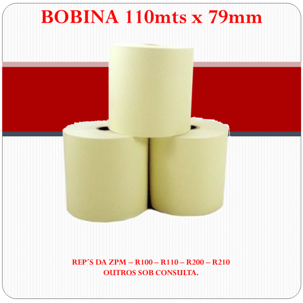 Bobina Térmica 79mm x 110mts Bobina Térmica 79mm x 110mts