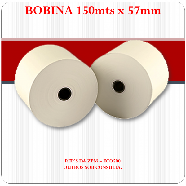 Bobina Térmica 57mm x 150mts