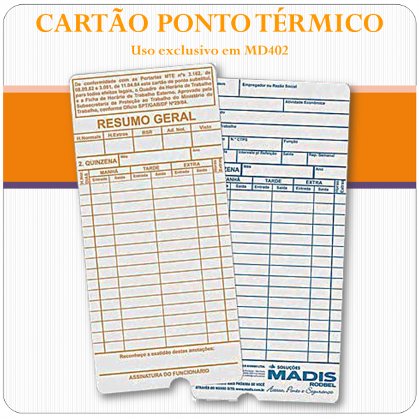 Cartão Ponto Térmico - MD402