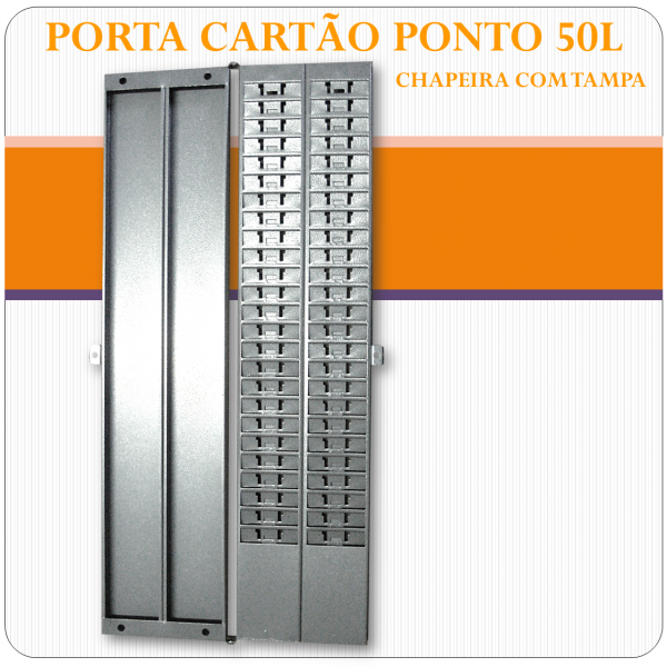 Porta Cartão Ponto 50 lugares com tampa - Chapeira