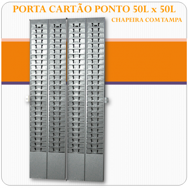 Porta Cartão Ponto 50x50 lug. c/ tampa - Chapeira