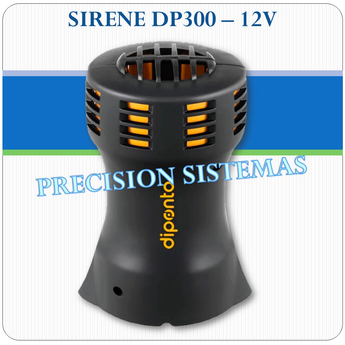 Sirene Eletromecânica DP300 - 300 metros - 12V