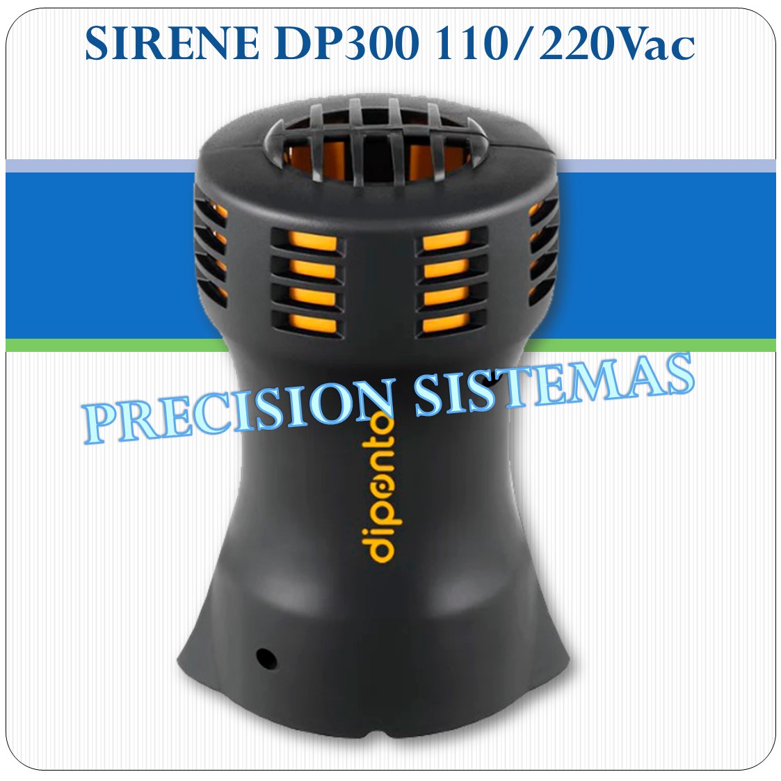 Sirene Eletromecânica DP300 - 300 metros - 110/220Vac