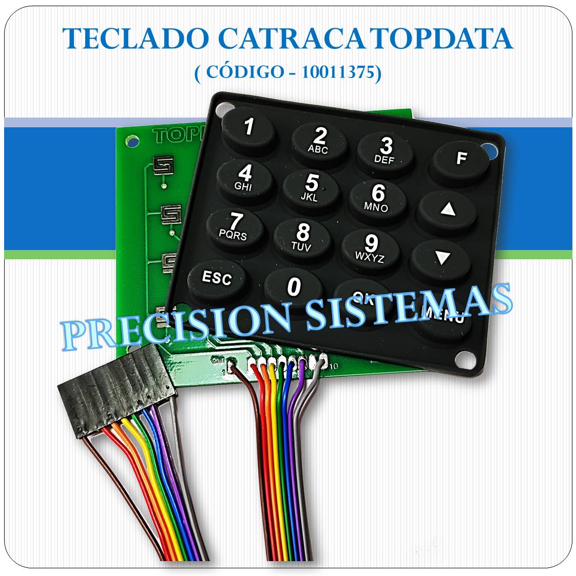 Teclado Borracha Catraca Topdata - Ref 10011375