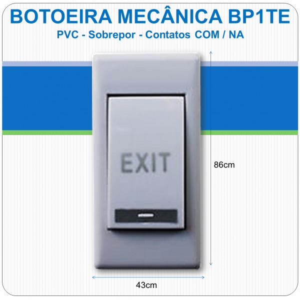 Botoeira Mecânica de Sobrepor PVC - BP1TE