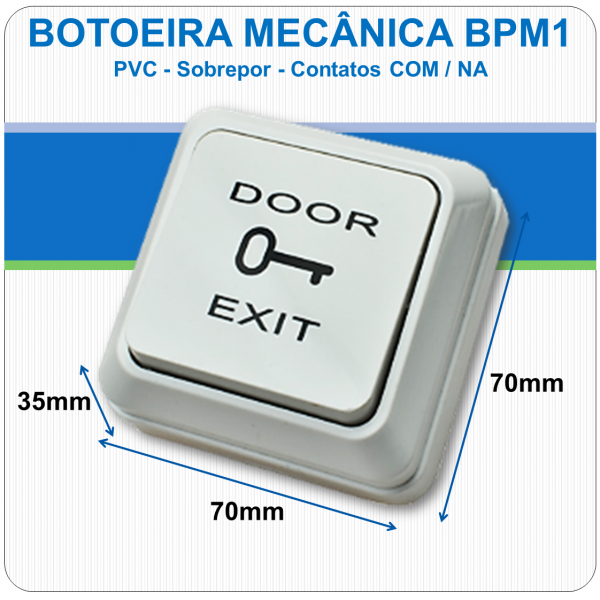 Botoeira Mecânica de Sobrepor NA-C - BPM1 Botoeira Mecânica de Sobrepor NA-C - BPM1