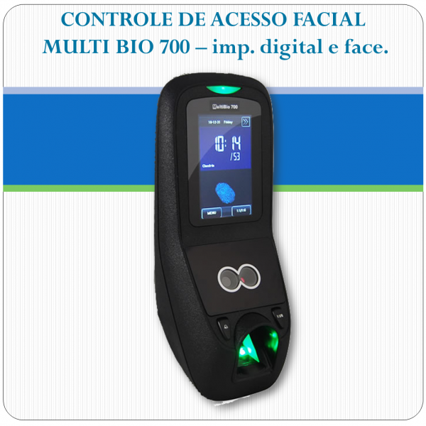 Controle de Acesso Facial + Impressão digital - MultiBIO 700