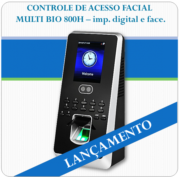 Controle de Acesso Facial + Impressão digital - MultiBIO 800H