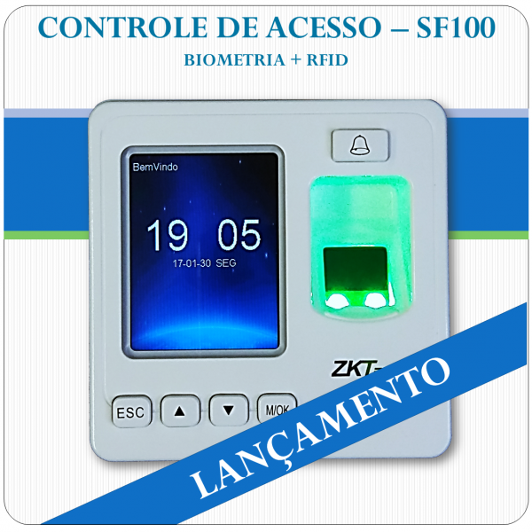 Controle de Acesso Biométrico + RFID PSF100 ID